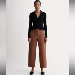 Everlane Brown Wide-Leg Pants